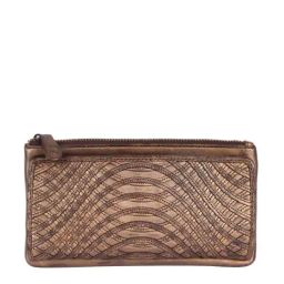 KOMPANERO Doria Metallic Bronze Leather Textured Bi-Fold Wallet-image-11