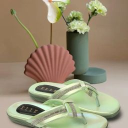 Elle Women's Pista Green Thong Sandals-picture-30