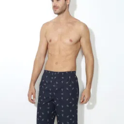Van Heusen Athleisure Regular Fit Soft Suede Touch Functional Pocket Allover Print Lounge Shorts image 3