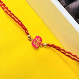 Arte jewels 925 Red,yellow rakhi, has Ganesha charm details,-image-55