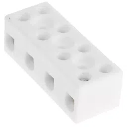 RS PRO Non-Fused Terminal Block 4-Way 5-32 A 12 AWG Wire Screw Down Termination, 8133098 image 2