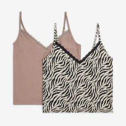 Superstar by Westside Beige Animal Cotton-Blend Camisole - Pack of 2-picture-16