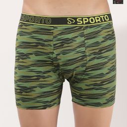 SPORTO Men Pack Of 2 Printed Pure Cotton Breathability Trunks SP-TR-M1031-BLK-OLI-S-2P-RE-picture-16