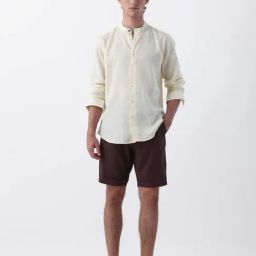 Rare Rabbit Brown Regular Fit Solid Shorts-picture-4