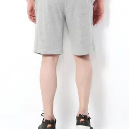 Van Heusen Athleisure Regular Fit Smart Tech Easy Stain Release Solid Knit Shorts - Grey Melange image 2