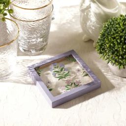 Pure Home and Living Purple Faux Leather Coasters-image-85