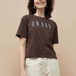 Fame Forever by Lifestyle Brown Cotton Printed T-Shirt-image-1