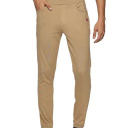 DOMIN8 Light Khaki Slim Fit Sports Trackpants-image-97