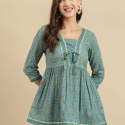 JANAKDULARI CREATION Women Floral Printed Square Neck Cotton Top-picture-32