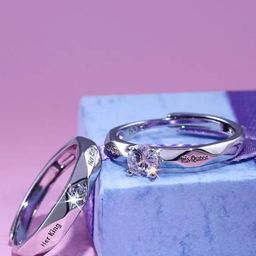 Teeragaj Set Of 2 Stone Studded Couple Finger Ring-13