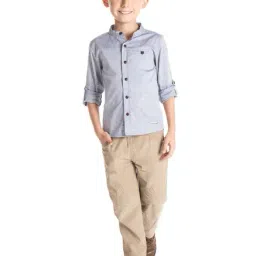 Cherry Crumble By Nitt Hyman Kids Grey Printed Shirt-image-61