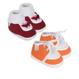 NESKA MODA 12 To 18 Months Non Slip Set of 2 Pair Cotton Baby Booties-image-72