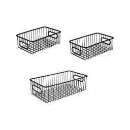 Go Hooked Black Set of 3 Regular Multi-Utility Organisers-55