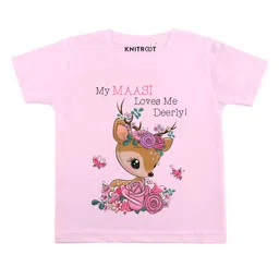 KNITROOT Short Sleeves Maasi Loves Me Deerly Tee - Pink-picture-32