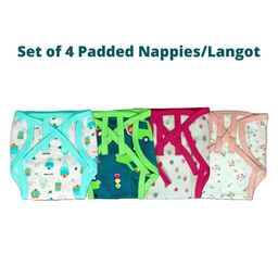 Kindermum Combo Of 4 Nappies Small - Multicolor-24