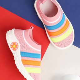 Chiu Broad Striped Design Detail  Chu Chu Musical Shoes - Pink-image-51