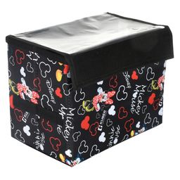 Disney By Kuber Mart Industries  Minnie Mouse Storage Box With Transparent Lid & Handle - Black-image-3