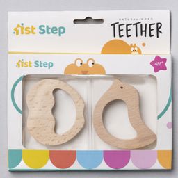 1st Step BPA Free Teether Made of 100% Natural Wood with No Sharp Edges (Bird & Apple)-8