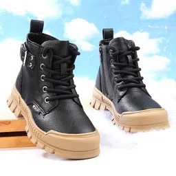 Oh! Pair Lace Up Winter Boots - Black-picture-35