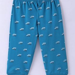 Tango Looper Full Length Lounge Pant Text Print - Blue-picture-11