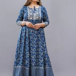 Fabinn Women Floral Printed Anarkali Kurti-image-15