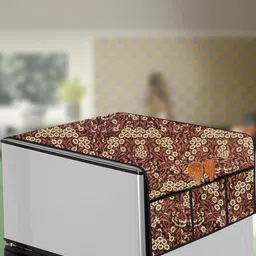 The Furnishing Tree Beige Printed Refrigerator Cover-picture-28