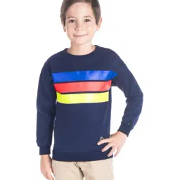 Cherry Crumble By Nitt Hyman Kids Navy Striped Sweatshirt-image-35