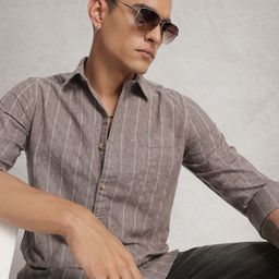 WROGN Opaque Striped Casual Shirt-picture-4