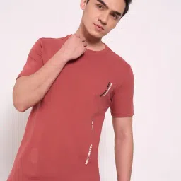 Sf Jeans By Pantaloons Red Cotton Slim Fit T-Shirt-image-26