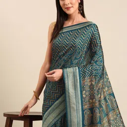 HERE&NOW Bandhani Art Silk Saree-picture-39