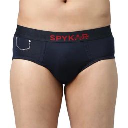 UnderJeans by Spykar Navy Briefs-image-93