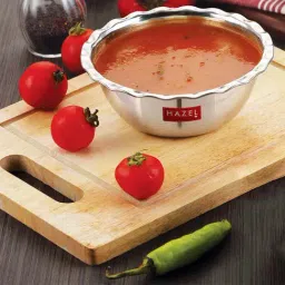 HAZEL Silver Stainless Steel Serving Bowl (400 ml) - Set of 1-31