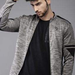 Campus Sutra Men Grey Self Design Lightweight Jacket-picture-50