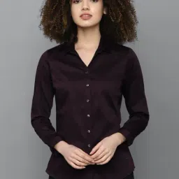 Allen Solly Brown Cotton Shirt-image-55