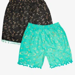 Kiddopanti Kids Black & Blue Printed Shorts (Pack Of 2)-image-52
