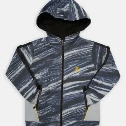 Angel & Rocket Kids Blue & Grey Cotton Printed Full Sleeves Jacket-image-92