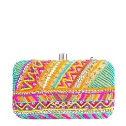 NR by Nidhi Rathi Multicolor Fabric Minaudiere Clutch-image-44