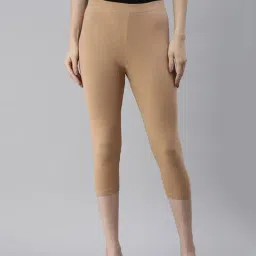 Kryptic Light Brown Mid Rise Leggings-image-86