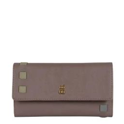 Baggit Purple Textured Tri-Fold Wallet for Women-image-105