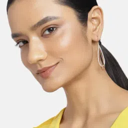 Estele Rose Gold-Plated Water Drop Earrings with Austrian Crystals for Women-image-15