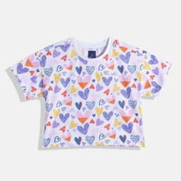Allen Solly Junior Girls Pure Cotton Conversational Printed Crop T-shirt-8