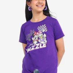 Bonkids Girls Mickey & Daisy Duck Printed Cotton T-Shirt-image-20