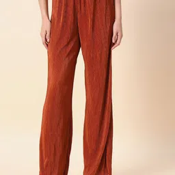 HERE&NOW Women Smart Straight Fit Parallel Trousers-image-61