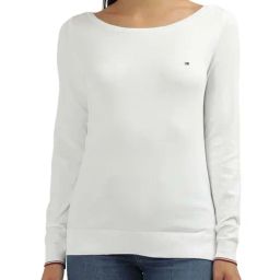 Tommy Hilfiger White Regular Fit Sweater-image-5