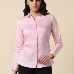 Allen Solly Pink Cotton Formal Shirt-image-92
