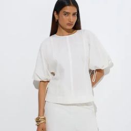 Wardrobe by Westside Ivory Cotton Top-picture-17