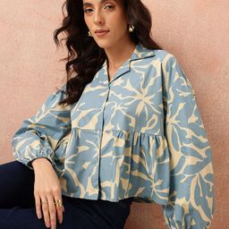 all about you Printed Pure Cotton Shirt Style Top-image-32
