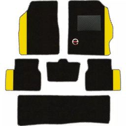 Elegant Duo Black And Yellow Carpet Car Mat Compatible With Tata Safari 2021 7 Seater Auto-image-84