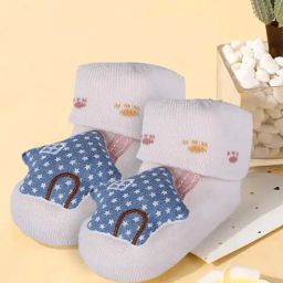 Baby Moo Kids Pink & Blue Cotton Printed Socks-image-29