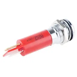 RS PRO Red Panel Mount Indicator 130V AC, Mounting Hole Size 12 mm, IP Rating IP67, Model No 205375 image 2